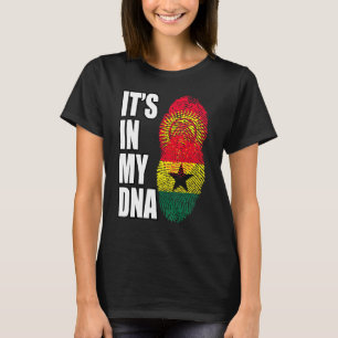 Ghanese en Kirgizstani Mix Dna Erfgoedvlag T-shirt