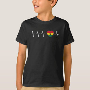 Ghanese hartslag Ik hou van Ghana Flag T-shirt