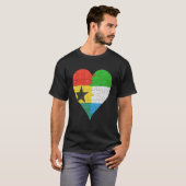 Ghanese Sierra Leoonse vlag hart T-shirt (Voorkant volledig)