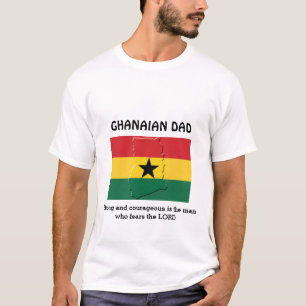 GHANESE VADER Sterk moedig Vlag van Ghana T-shirt