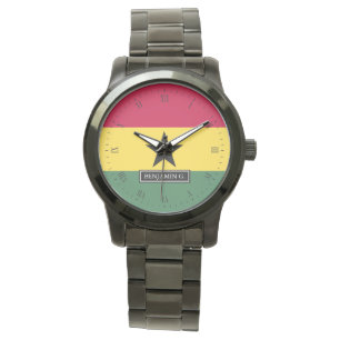 Ghanese vlag   Aangepaste naam Horloge