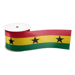 Ghanese vlag en Ghana reizen, vakantie/sport Lint