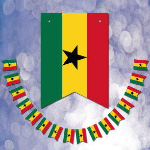 Ghanese Vlag & Feest Ghana Banieren / Bruiloften Vlaggetjes