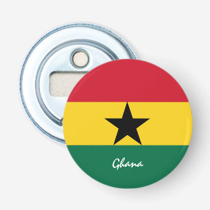 Ghanese vlag & Ghana partij /sport drink Button Flesopener