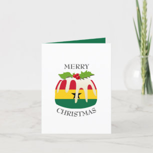 GHANESE VLAG kerstpudding feestelijk Feestdagen Kaart