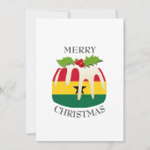 GHANESE VLAG | kerstpudding | feestelijk Feestdagenkaart (Voorkant)