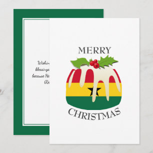 GHANESE VLAG kerstpudding feestelijk Feestdagenkaart
