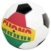 Ghanese vlag Schattig patriottisch Voetbal (Drie kwart)