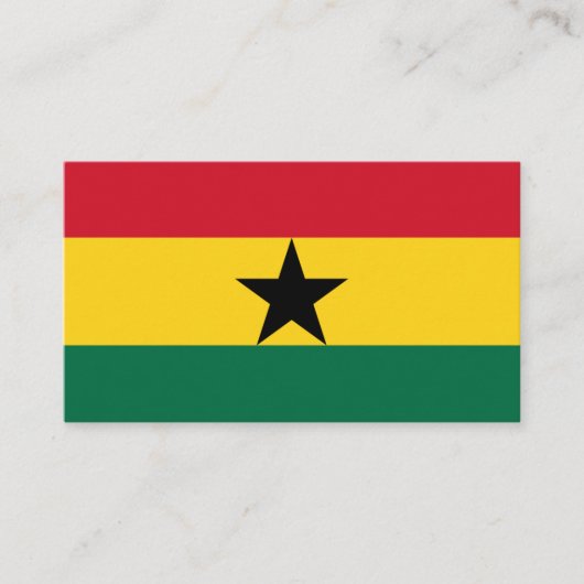 Ghanese vlag, vlag van Ghana Visitekaartje (Voorkant)