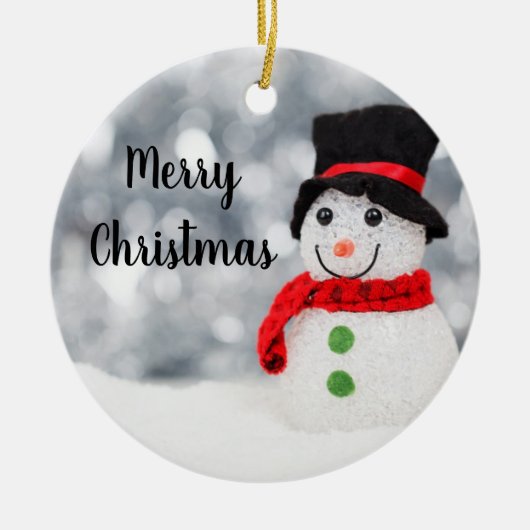 Ghear Snowman Ornament Round (Voorkant)