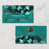Ghear Turquoise Polygonal Crystals Chemist Visitekaartje (Voorkant / Achterkant)