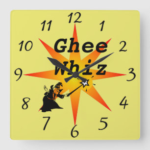 Ghee Whiz Wandklok Vierkante Klok
