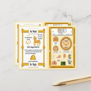 Ghel - Gold Horn Unicorn Game Kaart