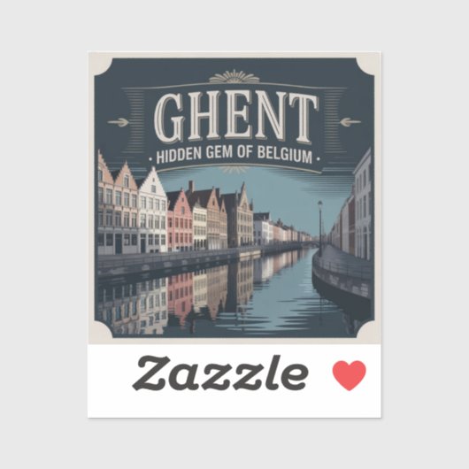 Ghent – Hidden Gem of Belgium Sticker (Vel)