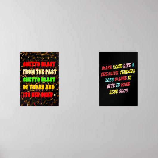 GHETTO BLAST AFRO AMERICAN STYLE MUURKUNST SETS (Voorkant)