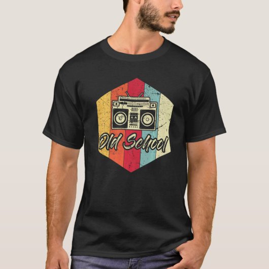 Ghetto Blaster 80's 90's Party Hip Rap R&b Ret T-shirt (Voorkant)