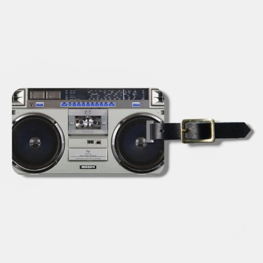 Ghetto Blaster Boombox Bagagelabel (Voorkant horizontaal)