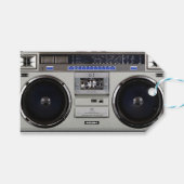 Ghetto Blaster Boombox Cadeaulabel (Voorkant (Horizontaal))