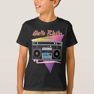 Ghetto blaster boombox uit de jaren tachtig t-shirt