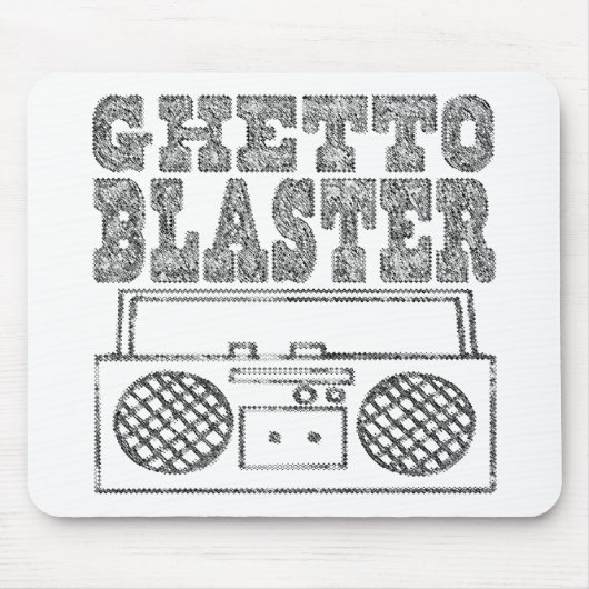 Ghetto Blaster-Mousepad Muismat (Voorkant)