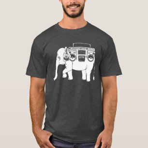 Ghetto Blaster Olifant retro T-shirt