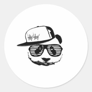 Ghetto panda ronde sticker