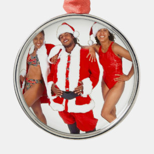 Ghetto Santa en zijn Elves uit het Hood Metalen Ornament