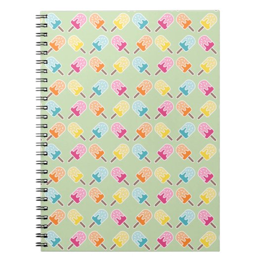 Ghiacciolo notebook - Colorful Popsicle Pattern Notitieboek (Voorkant)