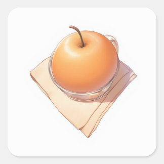 Ghibli geïnspireerd ontwerp vierkante sticker