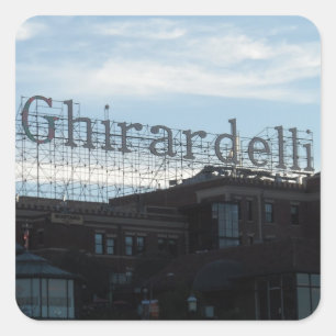 Ghirardelli Square - San Francisco Vierkante Sticker