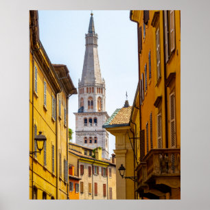 Ghirlandina, Modena dome's Tower bell, Italië Poster