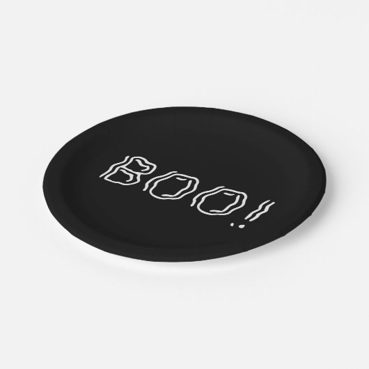 Ghomajorité Boo ! Assiettes en Papier. (Angle)