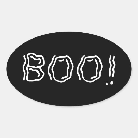 Ghomajorité Boo ! Autocollant ovale (Devant)