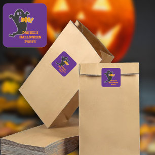 Ghost-aangepaste naam voor boek vierkante sticker