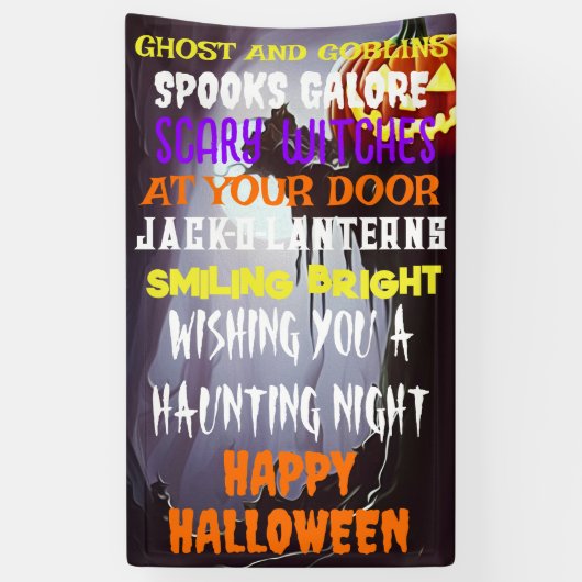 Ghost and Goblins Haunting Night Quote Spandoek (Verticaal)