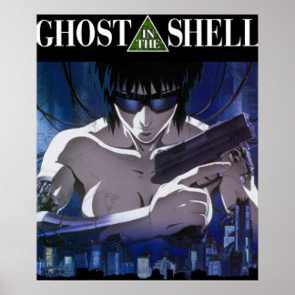 Ghost-anime in de shell klassieke poster