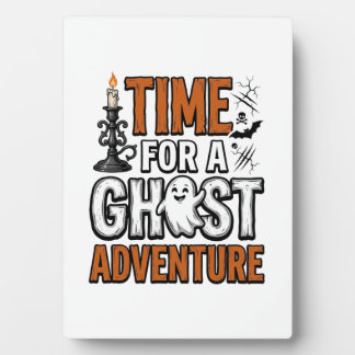 Ghost Avontuur Halloween Vintage Typografie Ontwer Fotoplaat