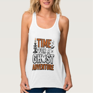Ghost Avontuur Halloween Vintage Typografie Ontwer Tanktop