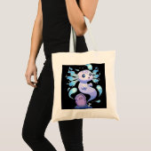 Ghost Axolotl Halloween Creepy Spooky Axolotl Spoo Tote Bag (Voorkant (product))