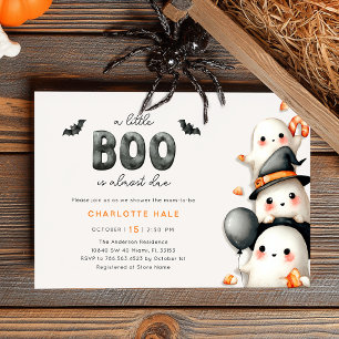 Ghost Baby shower A Little Boo Halloween Kaart