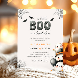Ghost Baby shower A Little Boo Halloween Kaart