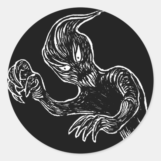 Ghost Badge Ronde Sticker (Voorkant)