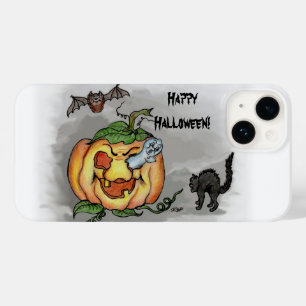 Ghost, Bat en Cat, Happy Halloween. Case-Mate iPhone 14 Hoesje
