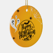 GHOST BAT SPIN WEB ILLUSTRATIE HALLOWEEN KERAMISCH ORNAMENT (Rechts)