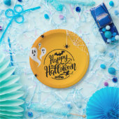 GHOST BAT SPIN WEB ILLUSTRATIE HALLOWEEN PAPIEREN BORDJE (Feest)