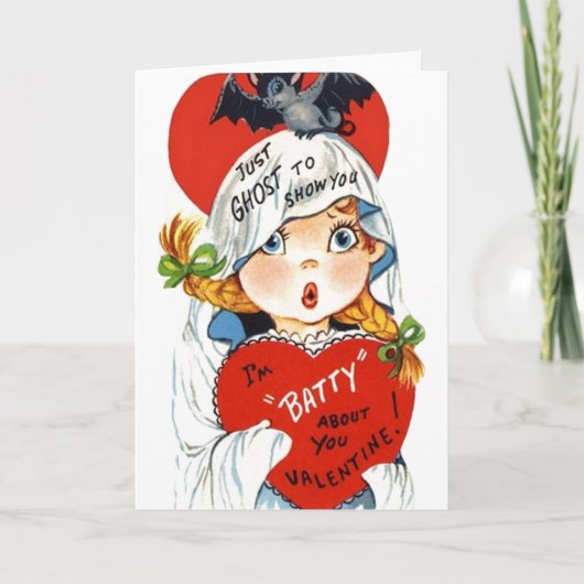  Ghost Batty Valentijn Feestdagen Kaart (Voorkant)