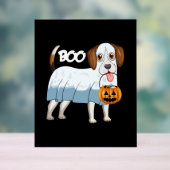 Ghost Beagle Halloween Dog Acryl Bord (Neutraal)