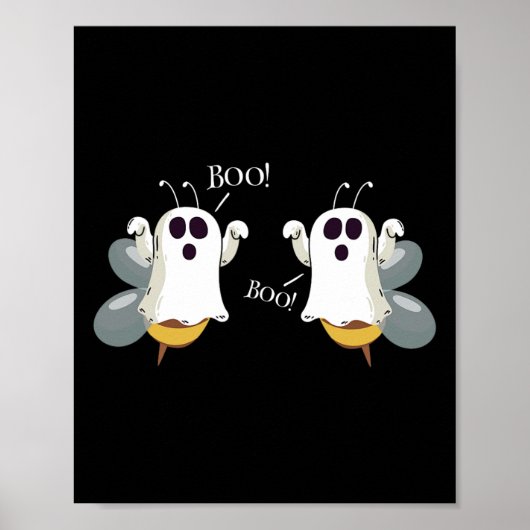 Ghost Bees Gezegde Boo Fun Halloween Kostuum Vrouw Poster (Voorkant)