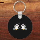 Ghost Bees Gezegde Boo Fun Halloween Kostuum Vrouw Sleutelhanger (Voorkant)