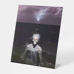 Ghost bij Zee - olieverfschilderij Reclamebord Met Voetstuk